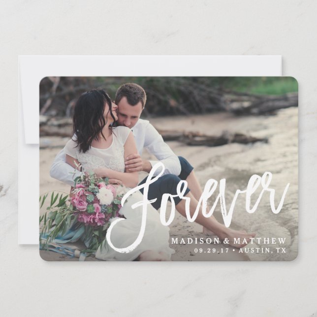 Save The Date Annonce de sauvegarde de date Forever Brushed (Devant)