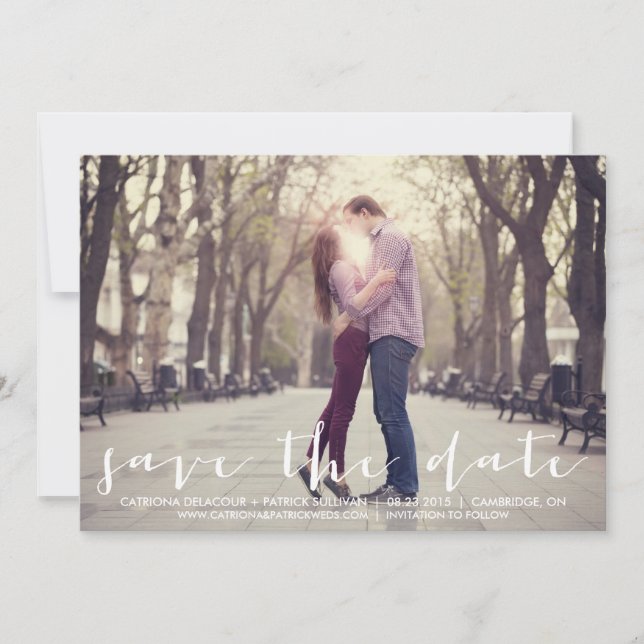 Save The Date Annonce de sauvegarde de date manuscrite (Devant)