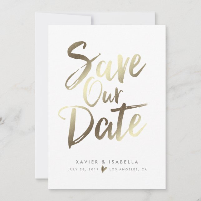 Save The Date Annonce de sauvegarde de date manuscrite (Devant)