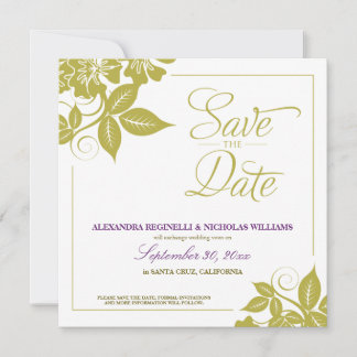 Save The Date Annonce de sauvegarde de date moderne florale (ver
