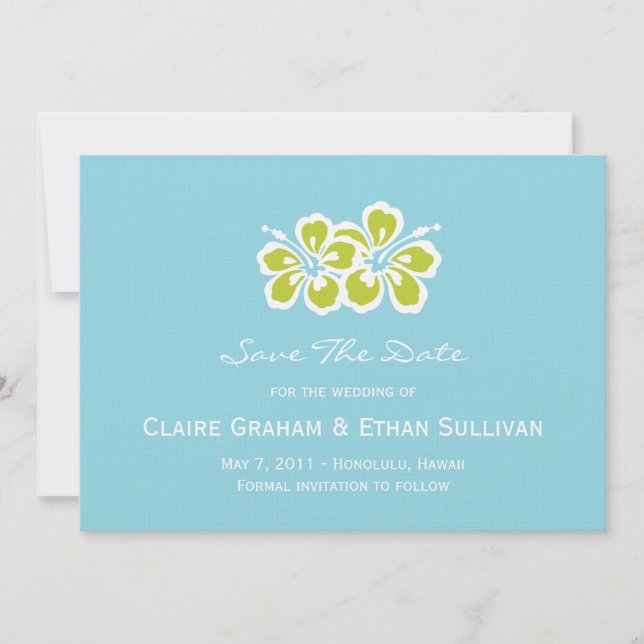 Save The Date Annonce de sauvegarde de la date de délice d'Hibis (Devant)