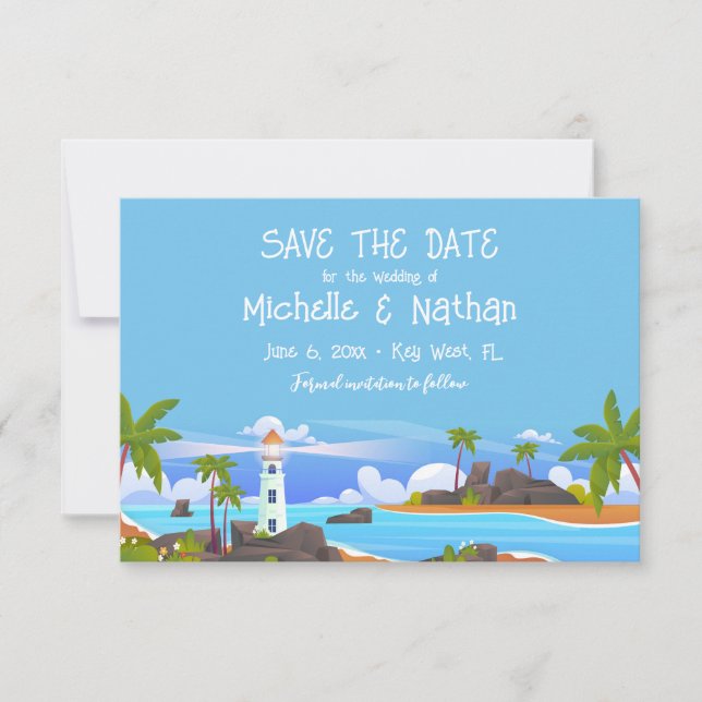 Save The Date Annonce de sauvegarde de la date du phare  (Devant)
