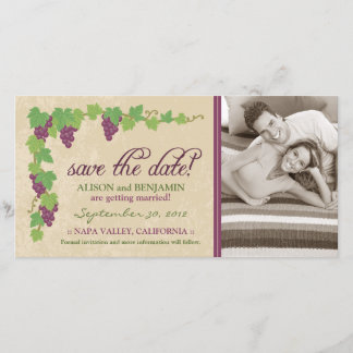 Save The Date Annonce de sauvegarde de vigne (Parchemin)