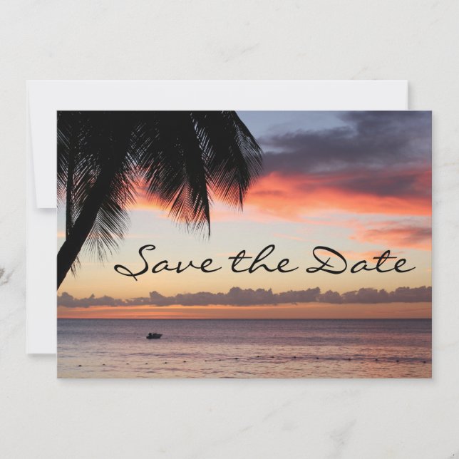 Save The Date Annonce de sauvegarde tropicale de la date (Devant)