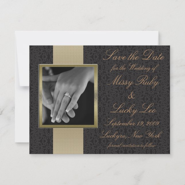 Save The Date Annonce de "Save the Date" Black Lace (Devant)