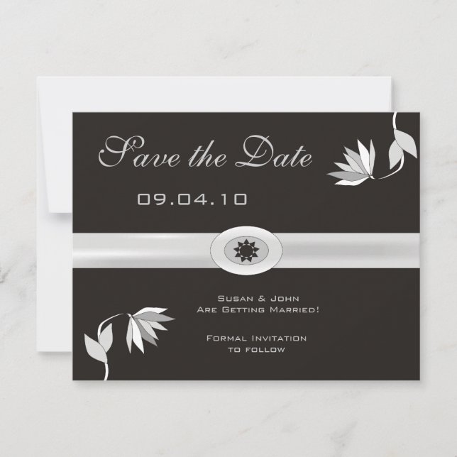Save The Date Annonce élégante de mise à jour de date (Devant)