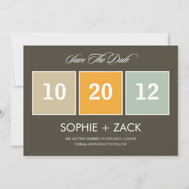 Save The Date Annonces de calendrier encadré pour la date d'enre (Devant)
