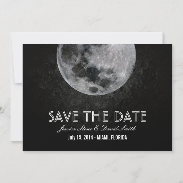 Save The Date Annonces de conservation de la date de la lune bri (Devant)