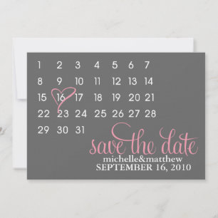 Save The Date Annonces de mariage Calendrier Enregistrer la date