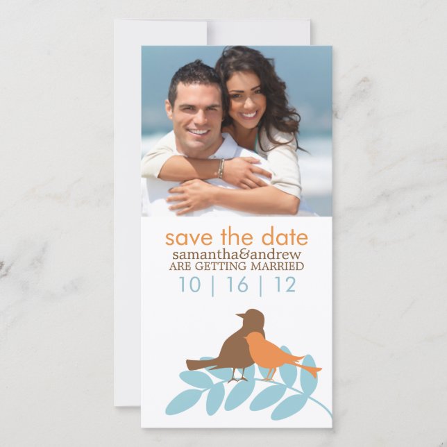 Save The Date Annonces de Mariage photo Inséparables d'automne (Devant)