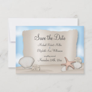 Save The Date Annonces de mariage sur la plage à conserver pour