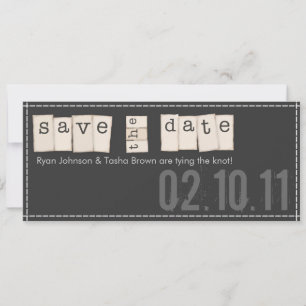Save The Date Annonces de sauvegarde de date {Noir}