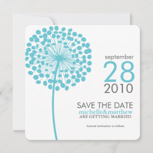 Save The Date Annonces de sauvegarde de date Pissenlit Aqua