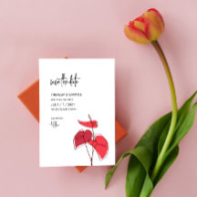 Anthurium ・ Dessin Floral ・ Mariage moderne