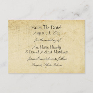Save The Date Antique papier Enregistrer la date