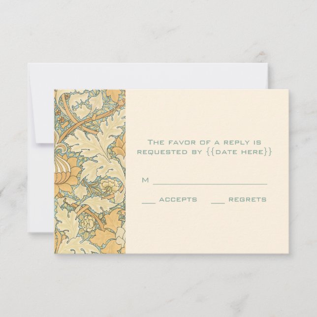 Save The Date Antique Victorien William Morris St. James Floral (Devant)