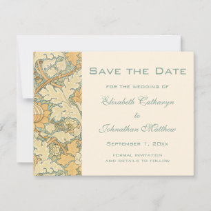 Save The Date Antique Victorien William Morris St. James Floral