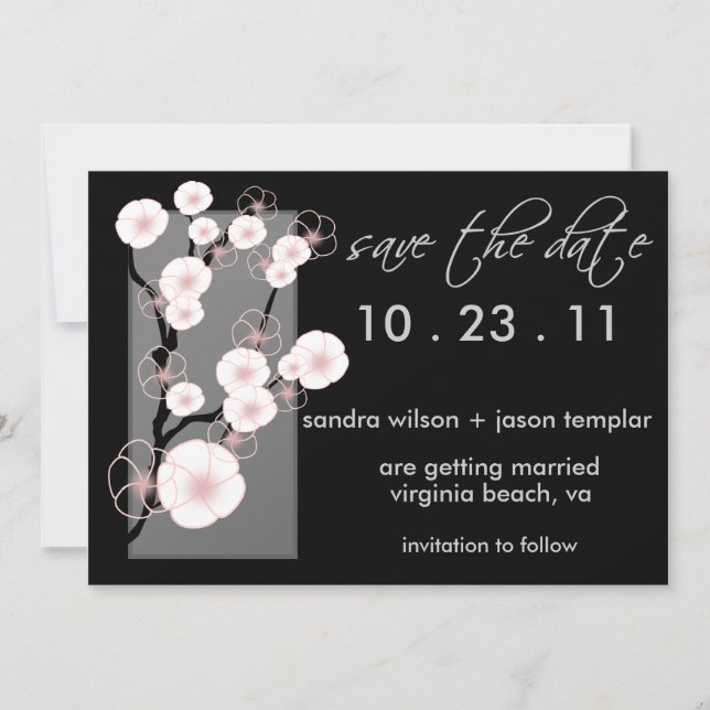 Save The Date Apple Blossoms Enregistrer la date (Devant)