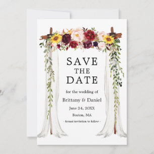 Save The Date Aquarelle à canopée mariage Aquarelle mixte