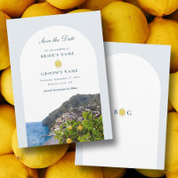 Aquarelle Arch de la Côte d'Amalfi Italie Citrons
