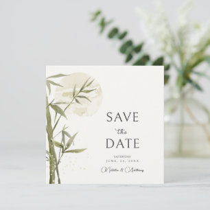 Save The Date Aquarelle Bambou