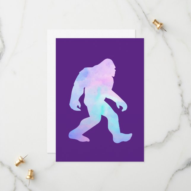 Save The Date Aquarelle Bigfoot (Devant/Arrière en situation)