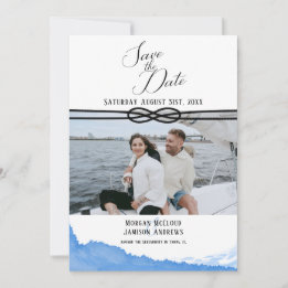 Save The Date Aquarelle bleu marine photo