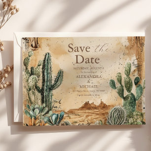 Save The Date Aquarelle Boho Western 