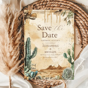 Save The Date Aquarelle Boho Western 