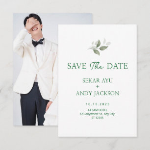 Save The Date Aquarelle botanique