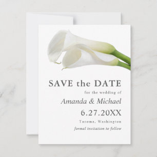 Save The Date Aquarelle Calla Lilies Enregistrer la date avec la