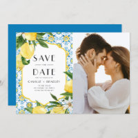 Aquarelle Citron et Carrelage marocain Photo Motif