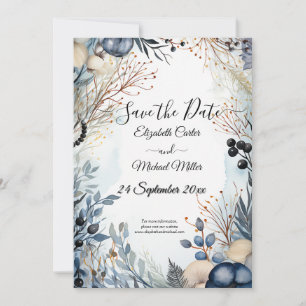 Save The Date Aquarelle Ethérée Delicate Foliage Serène