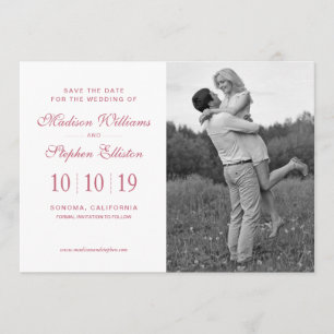 Save The Date Aquarelle Eucalyptus & Anemone - Enregistrer la