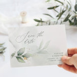 Save The Date Aquarelle feuillage et mariage d'or métallique<br><div class="desc">Etherial aquarelle feuillage et l'effet or métallique mariage enregistrer la date invitation. Avec de beaux détails aquarelle. Cette invitation de mariage moderne est sûr de définir le style pour votre grand jour.</div>