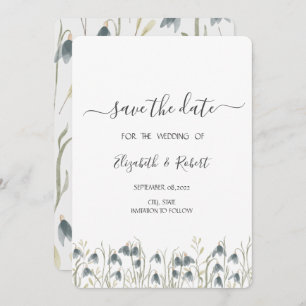 Save The Date Aquarelle Fleur sauvage Snowdrops Enregistrer La D