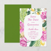 Aquarelle Floral Pies Roses Tulipes Quinceañera