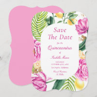 Aquarelle Floral Pies Roses Tulipes Quinceañera