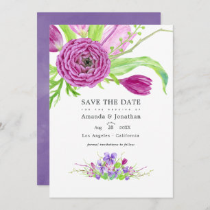 Save The Date Aquarelle Floral Printemps photo