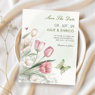 Save The Date Aquarelle florale mariage élégant