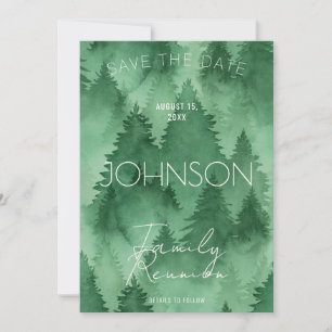 Save The Date Aquarelle Forêt humide Moderne Rustique