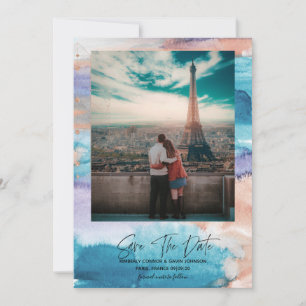 Save The Date Aquarelle Géométrique Enregistrer la date