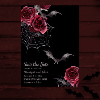 Save The Date Aquarelle Gothique Halloween Mariage Enregistrer L