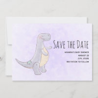 Aquarelle Jouet Dinosaure Gris Cute