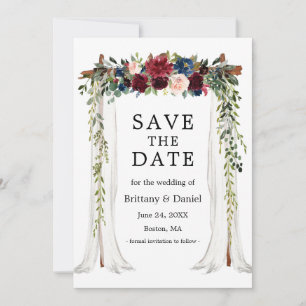 Save The Date Aquarelle mariage à canopée Arch Floral