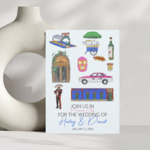 Save The Date Aquarelle Mariage de Mexico