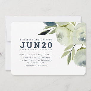 Save The Date Aquarelle minimaliste Mariage floral