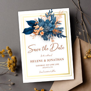 Save The Date Aquarelle moderne chic Floral Mariage élégant