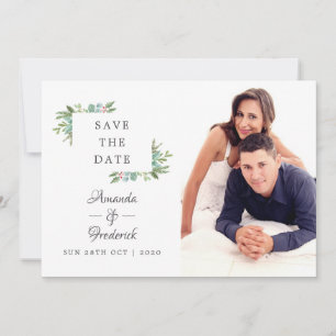 Save The Date Aquarelle Noël Holly Mariage Enregistrer la date
