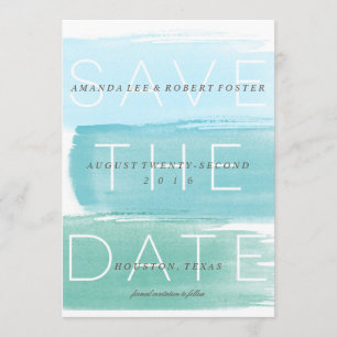 Save The Date Aquarelle Ombre Stripes Enregistrer la date